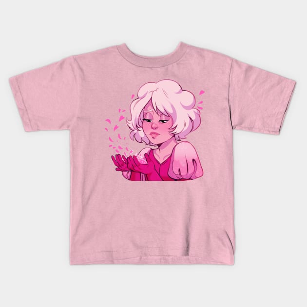 Pink Diamond Kids T-Shirt by Feorie